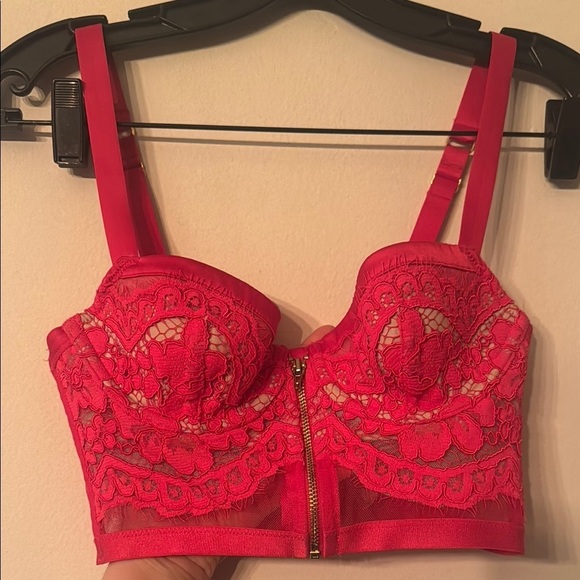 Victoria's Secret Other - Victoria's Secret Red Lace Bustier Bra